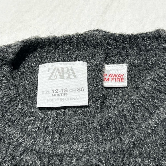 Zara Kids Dark Gray Knit Dress - Picture 2 of 4
